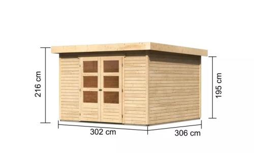 dřevěný domek KARIBU ASKOLA 6 (73064) natur