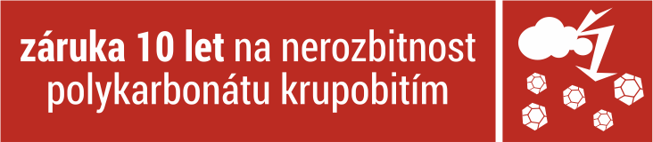 Smluvní záruka 10 let na nerozbitnost polykarbonátu krupobitím