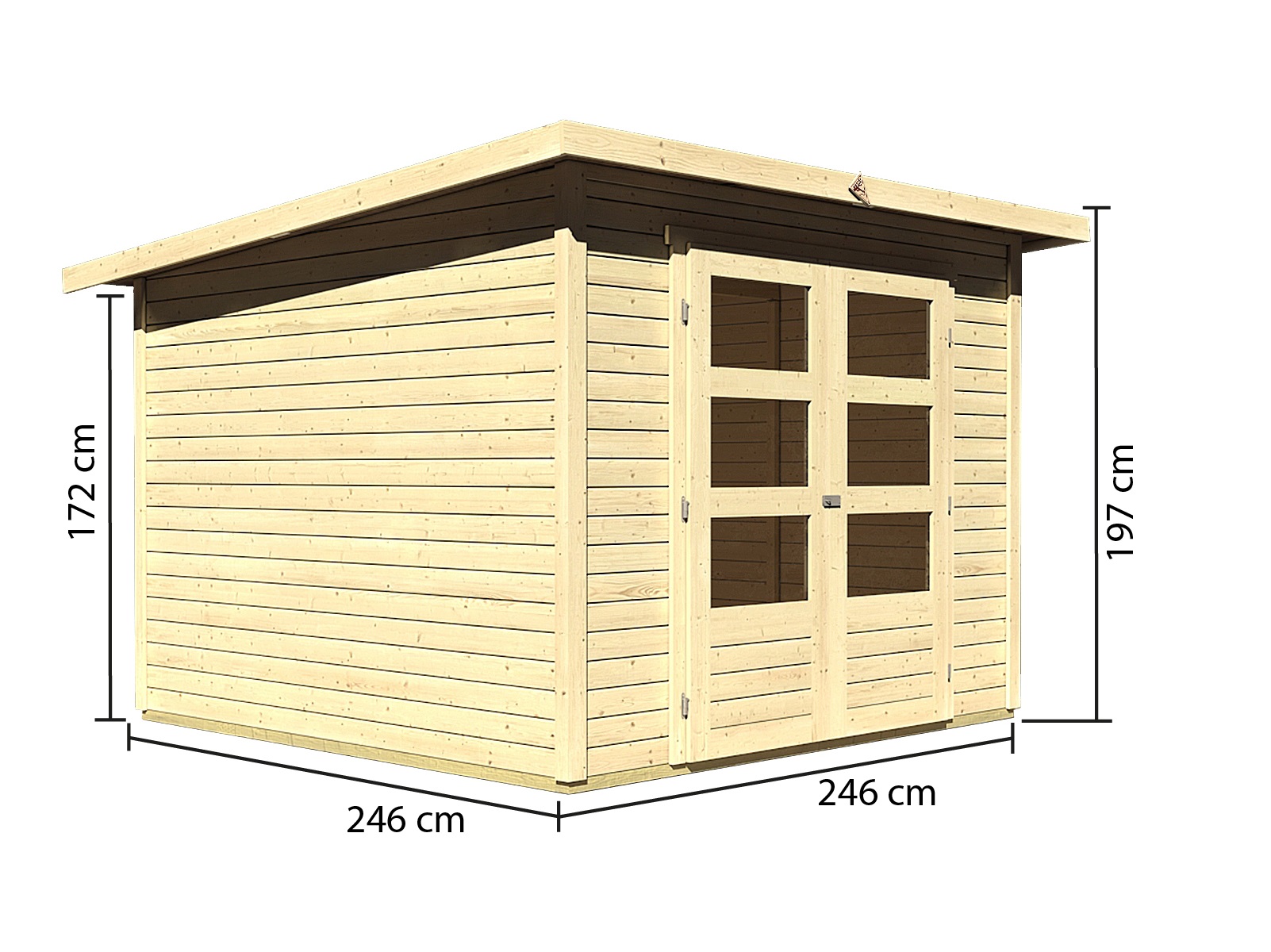 dřevěný domek KARIBU STOCKACH 4 (82980) natur LG1707