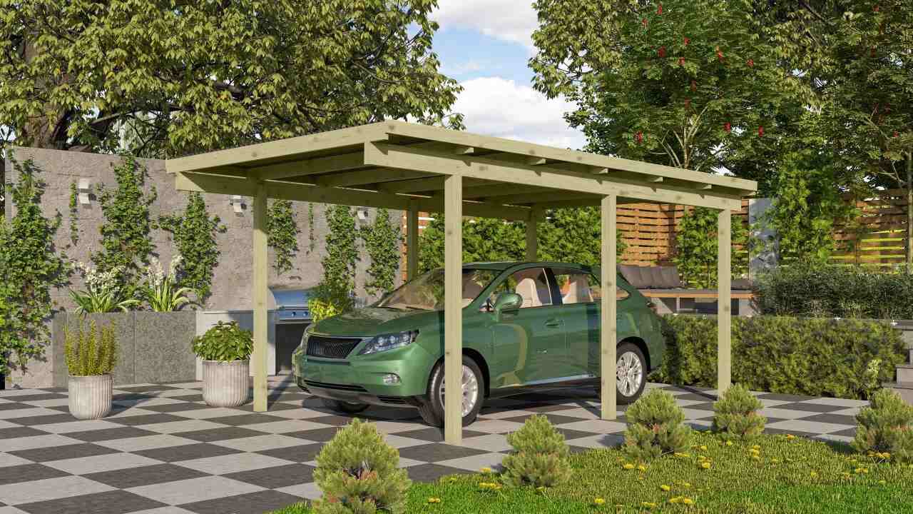 Přístřešek pro auto carport KARIBU ECO 1A 62023