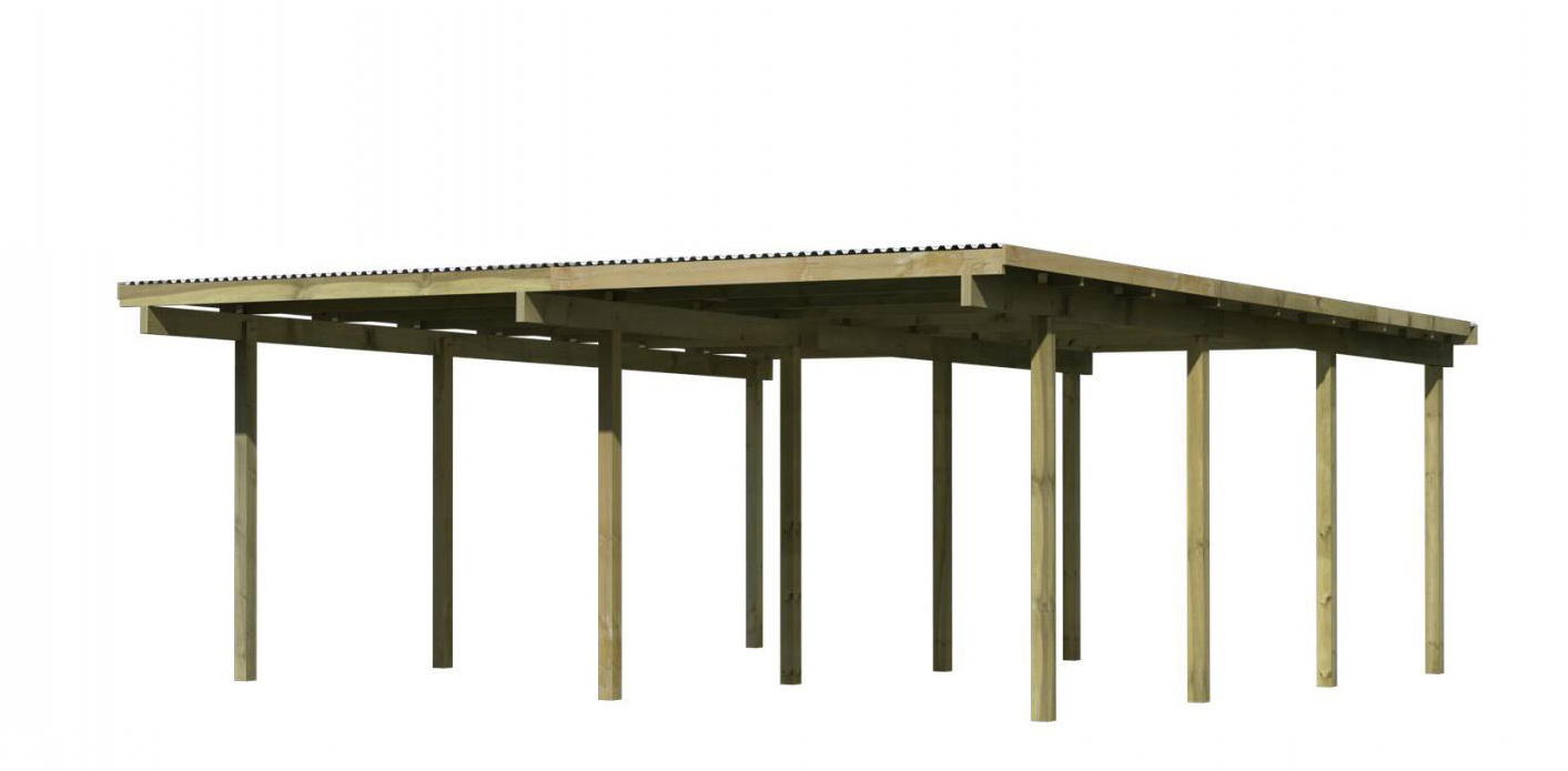 dvojitý carport KARIBU ECO 2A 62041 LG1880