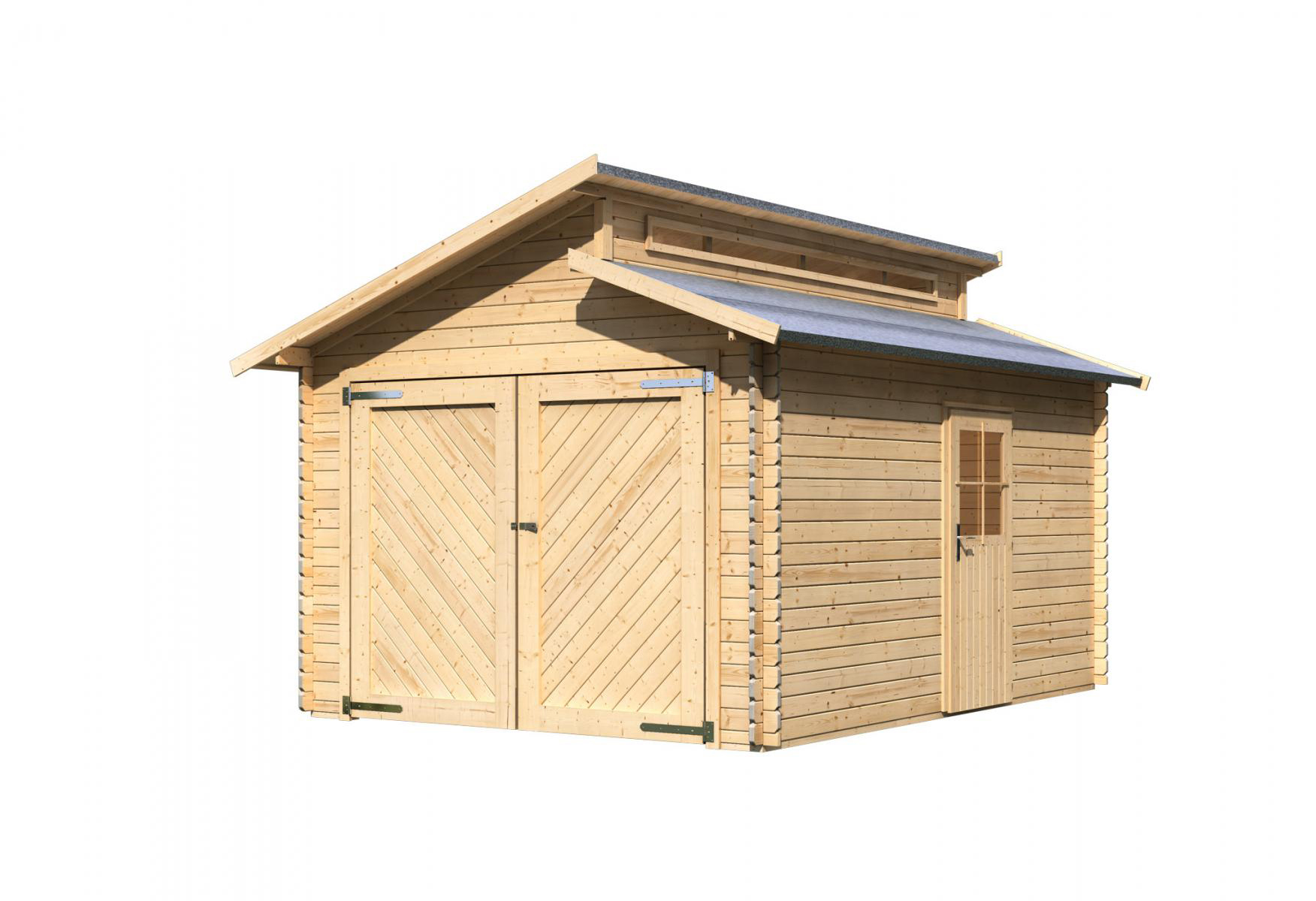 dřevěná garáž KARIBU 58440 28 mm natur