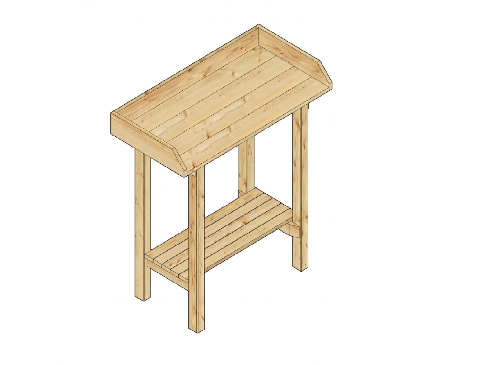 pracovní stůl do skleníku LANITPLAST HOLZ (S712) LG2439