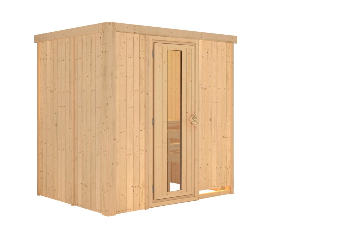 finská sauna KARIBU BODIN (47829) - set s kamny 3,6 kW (71312)