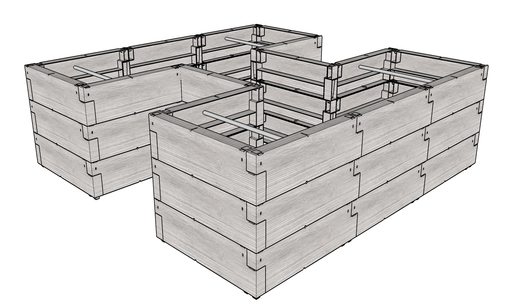 vyvýšený záhon JUWEL TIMBER ERGOLINE H LG3133