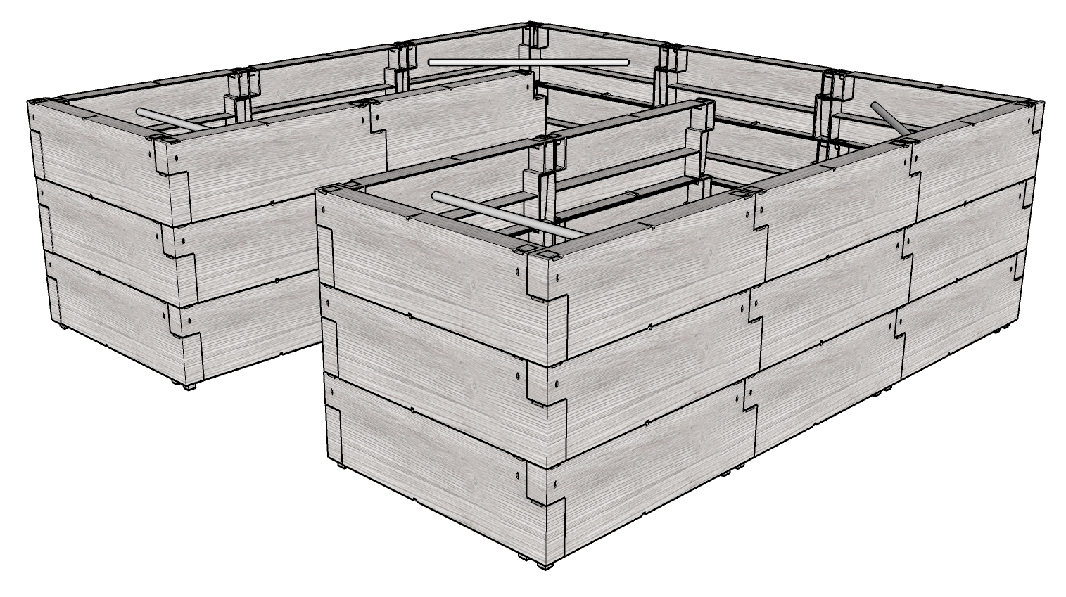 vyvýšený záhon JUWEL TIMBER ERGOLINE U DEEP LG3134