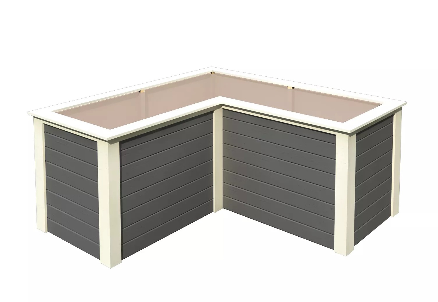 vyvýšený záhon KARIBU HOCHBEET 280 L-FORM (23627) terragrau LG3162