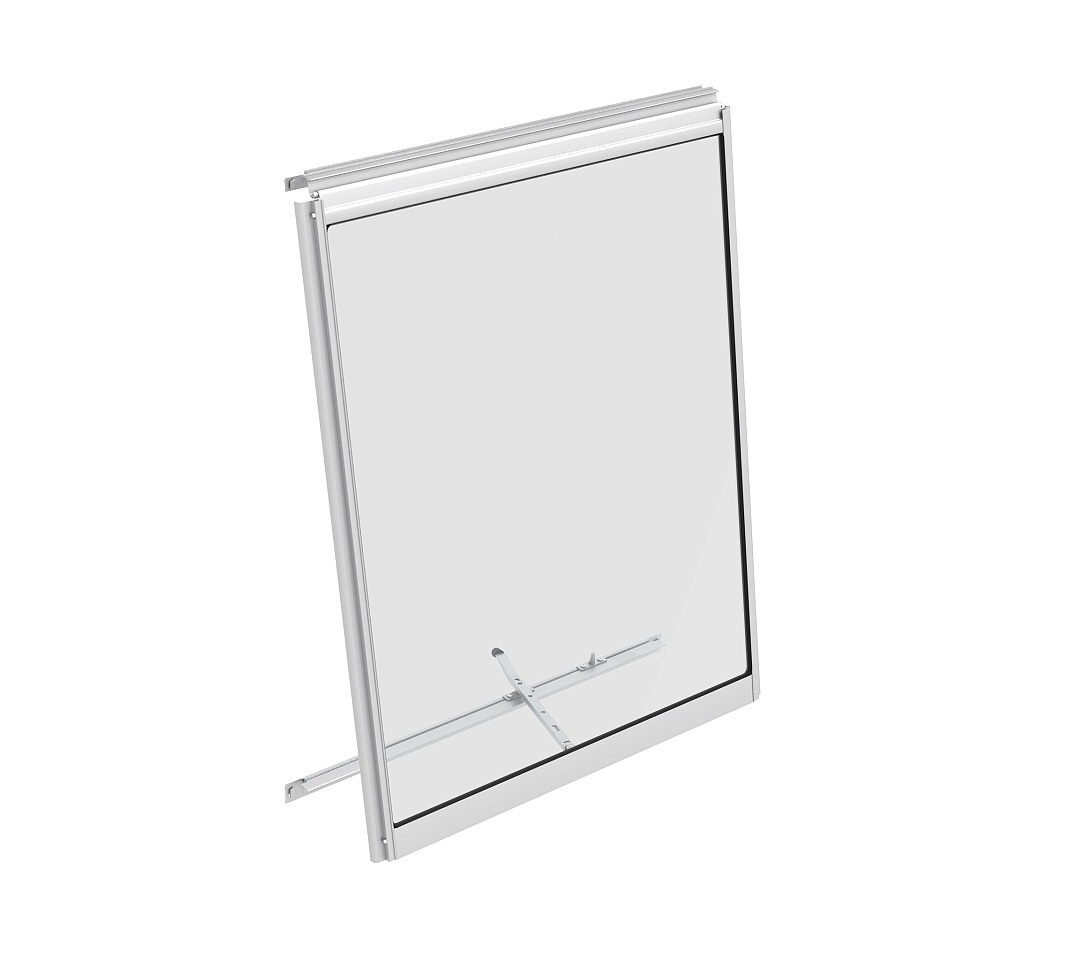 stěnové ventilační okno stříbrné VITAVIA typ V (40000545) sklo 3 mm LG4108