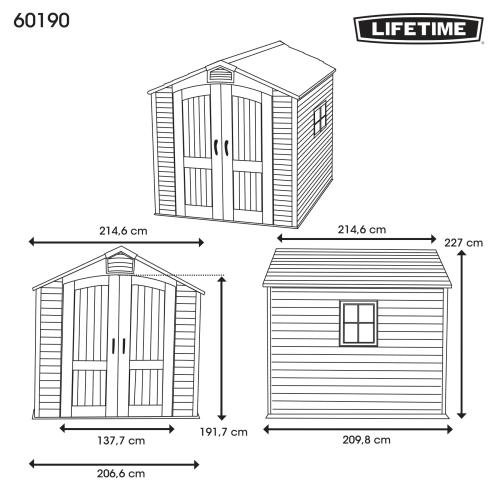műanyag kerti ház LIFETIME 60014 / 60190 FOX