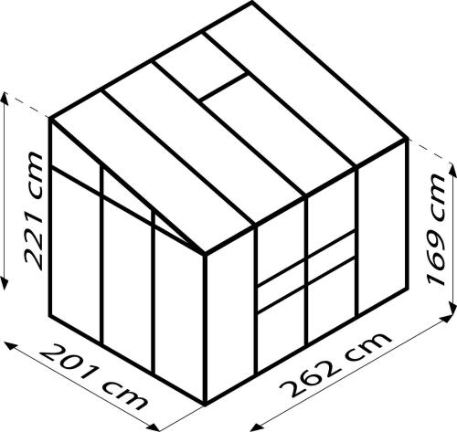 skleník VITAVIA IDA 5200 PC 4 mm zelený