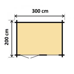 zahradní domek LANITPLAST KLAUDIA 1 300 x 200 cm