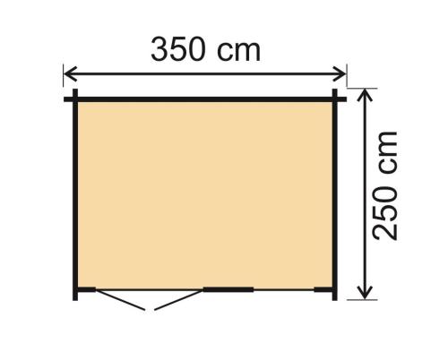 zahradní domek LANITPLAST JESSICA 1 350 x 250 cm