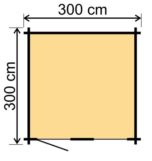 zahradní domek LANITPLAST VIOLA 2 300 x 300 cm 