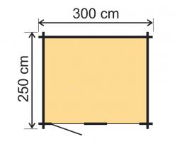 zahradní domek LANITPLAST IDA 1 300 x 250 cm