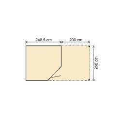 zahradní domek LANITPLAST DORIS 449 x 250 cm