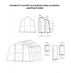 PC U-profily 4 mm pro skleník LANITPLAST DODO 8x12