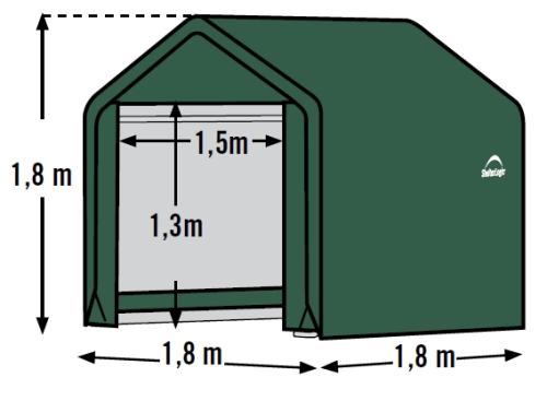 plachtový prístrešok 1,8 x 1,8 m - 70417EU
