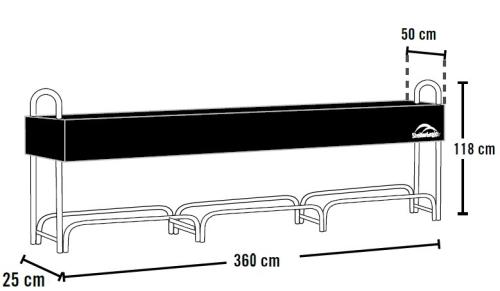 dřevník SHELTERLOGIC  3,6 m 90366EU