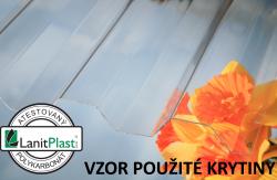 carport LANITPLAST 3 x 5 m + čirá střecha z polykarbonátu CS