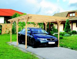 carport LANITPLAST 3 x 5 m + čirá střecha z polykarbonátu CSE