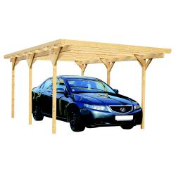 carport LANITPLAST 3 x 5 m + čirá střecha z polykarbonátu CSE