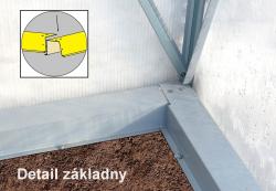 skleník LANITPLAST DODO BIG 8x10 PC 4 mm šedý