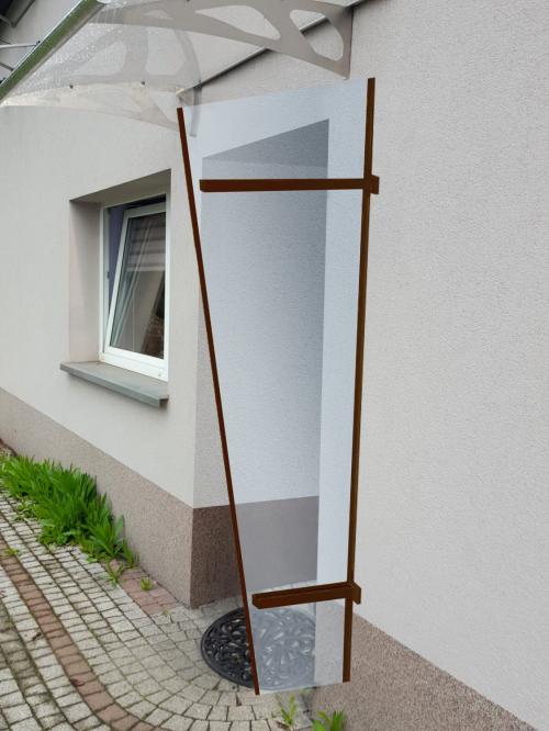 boční stěna LANITPLAST UNI hnědá / PLEXI LG1497