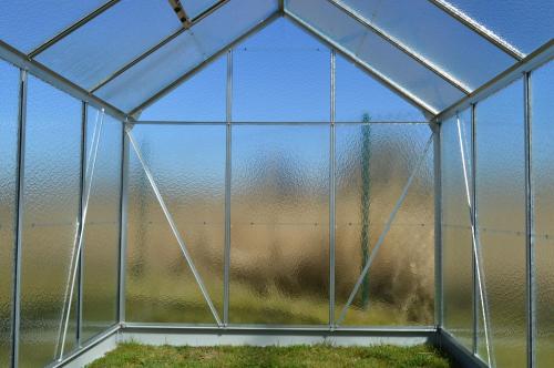 skleník VITAVIA VENUS 3800 matné sklo 4 mm stříbrný