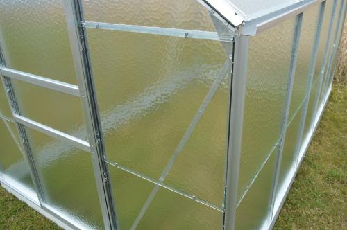 skleník VITAVIA VENUS 3800 matné sklo 4 mm stříbrný