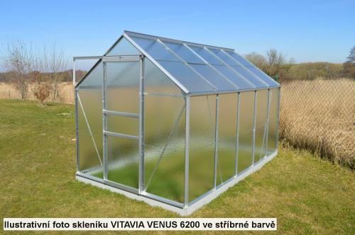 skleník VITAVIA VENUS 2500 matné sklo 4 mm zelený