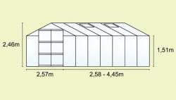 skleník ACD S204L-B sklo 4 mm barevný