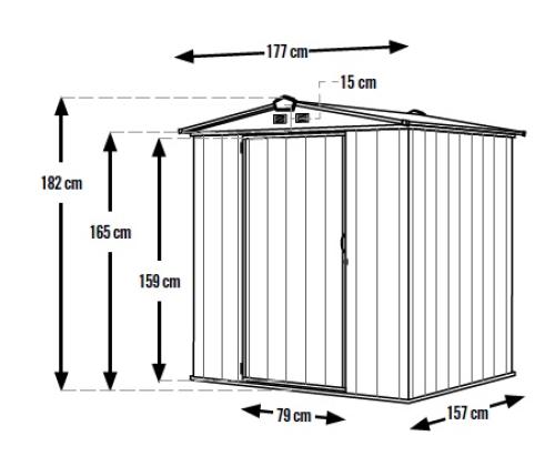 zahradní domek ARROW EZEE SHED 65 antracit