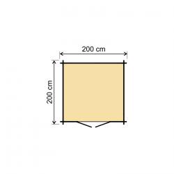 set domek s podlahou LANITPLAST ADELA 200 x 200 cm