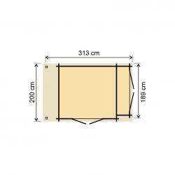 set domek s podlahou LANITPLAST HENRIETA 313 x 200 cm