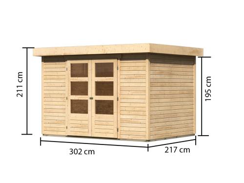 dřevěný domek KARIBU ASKOLA 4 (73061) natur 