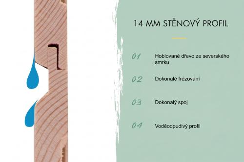 dřevěný domek KARIBU MERSEBURG 4 (68154) natur