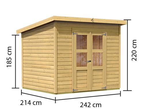drevený domček KARIBU MERSEBURG 5 (68156) natur
