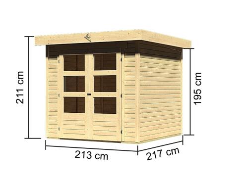 dřevěný domek KARIBU ASKOLA 2 (73059) natur