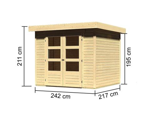 dřevěný domek KARIBU ASKOLA 3 (73060) natur