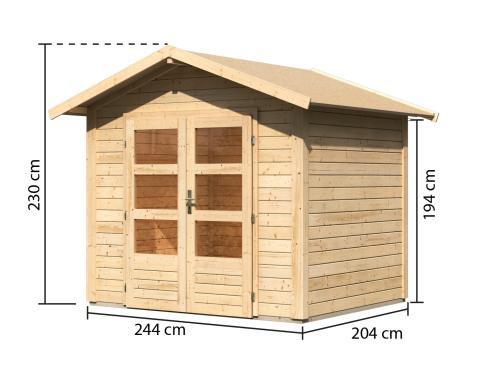 dřevěný domek KARIBU TALKAU 3 (83335) natur