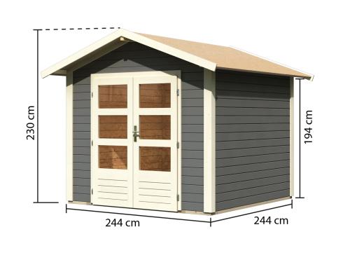 dřevěný domek KARIBU TALKAU 4 (83337) terragrau