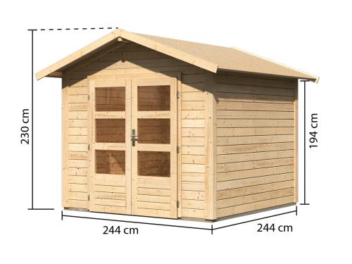 dřevěný domek KARIBU TALKAU 4 (83336) natur
