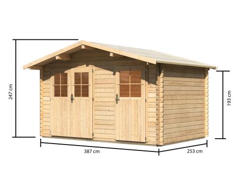 dřevěný domek KARIBU RADUR 0 (58395) natur