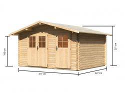 dřevěný domek KARIBU RADUR 1 (44978) natur