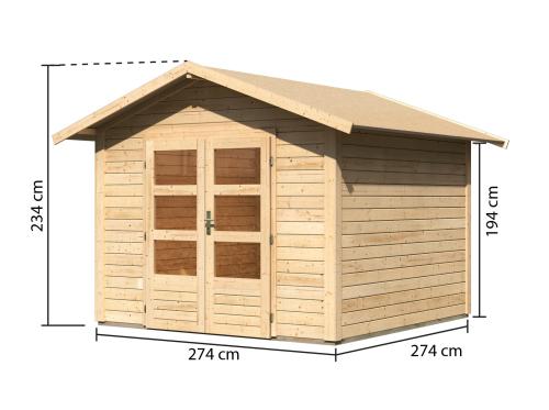 dřevěný domek KARIBU TALKAU 6 (83338) natur