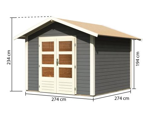 dřevěný domek KARIBU TALKAU 6 (83339) terragrau