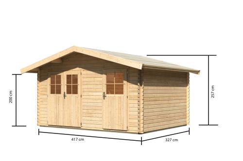 dřevěný domek KARIBU LAGOR 1 (44982) natur