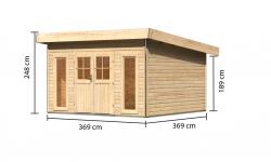 dřevěný domek KARIBU TECKLENBURG 2 (83409) natur