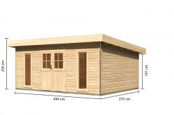 dřevěný domek KARIBU TECKLENBURG 3 (83411) natur