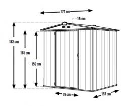 zahradní domek ARROW EZEE SHED 65 tmavě šedý - V31